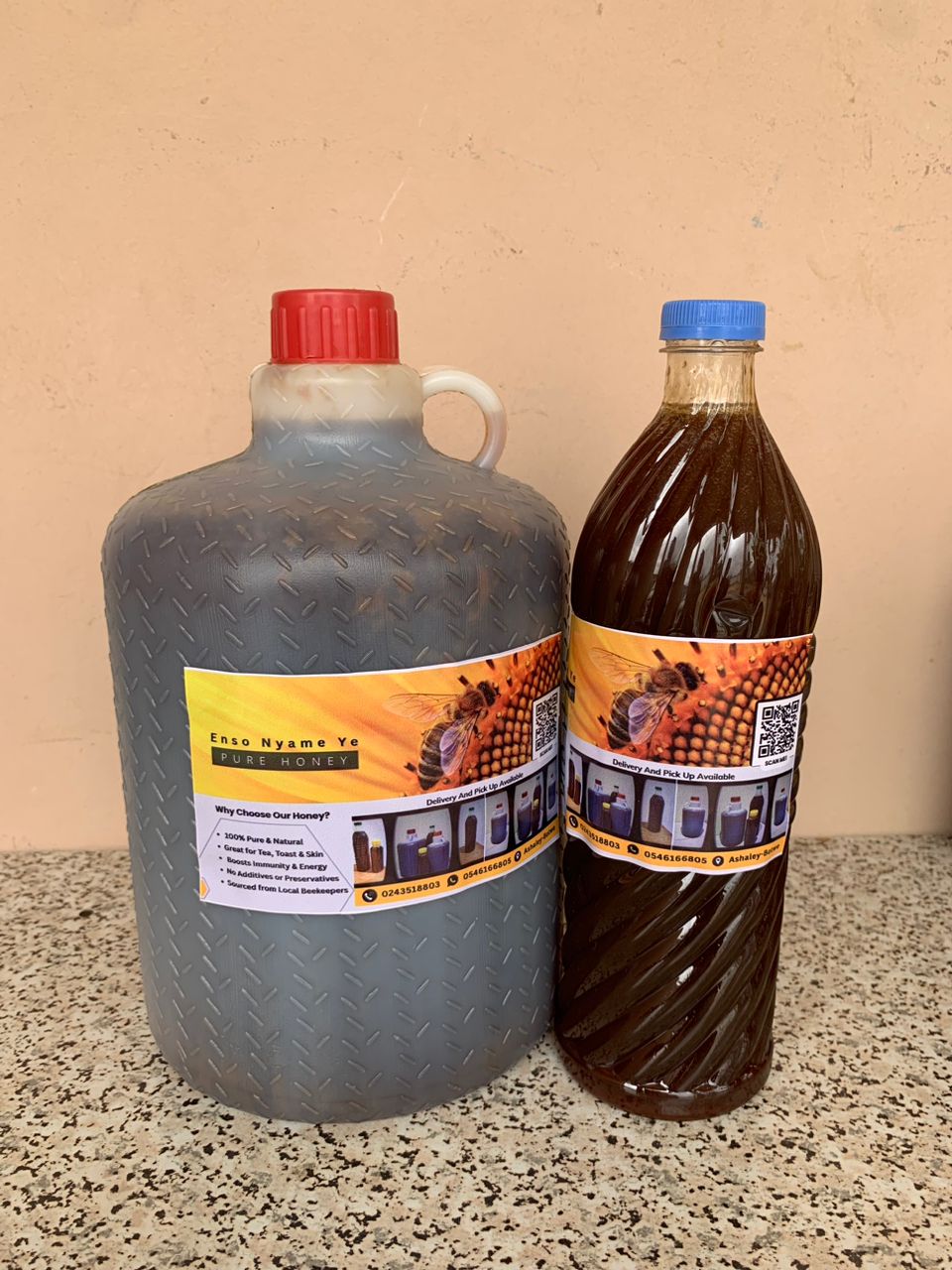 Pure Honey - 1 Litre + full gallon