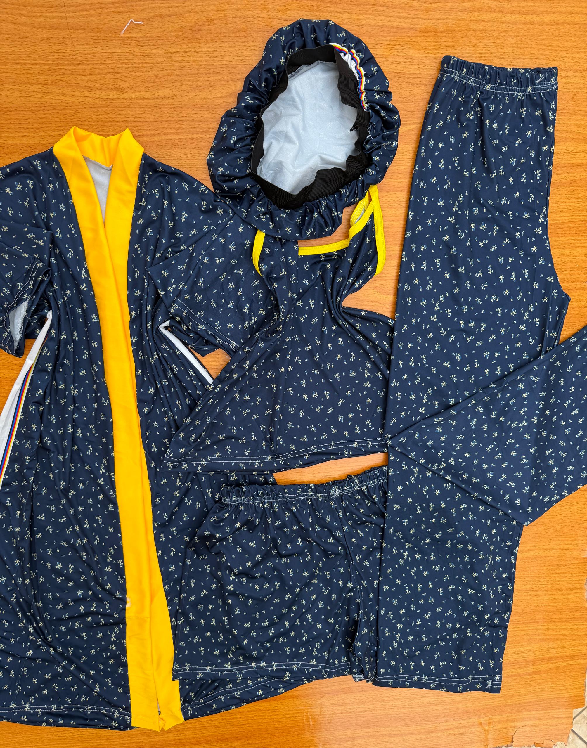 4 in 1 Nightwear with Bonnet.