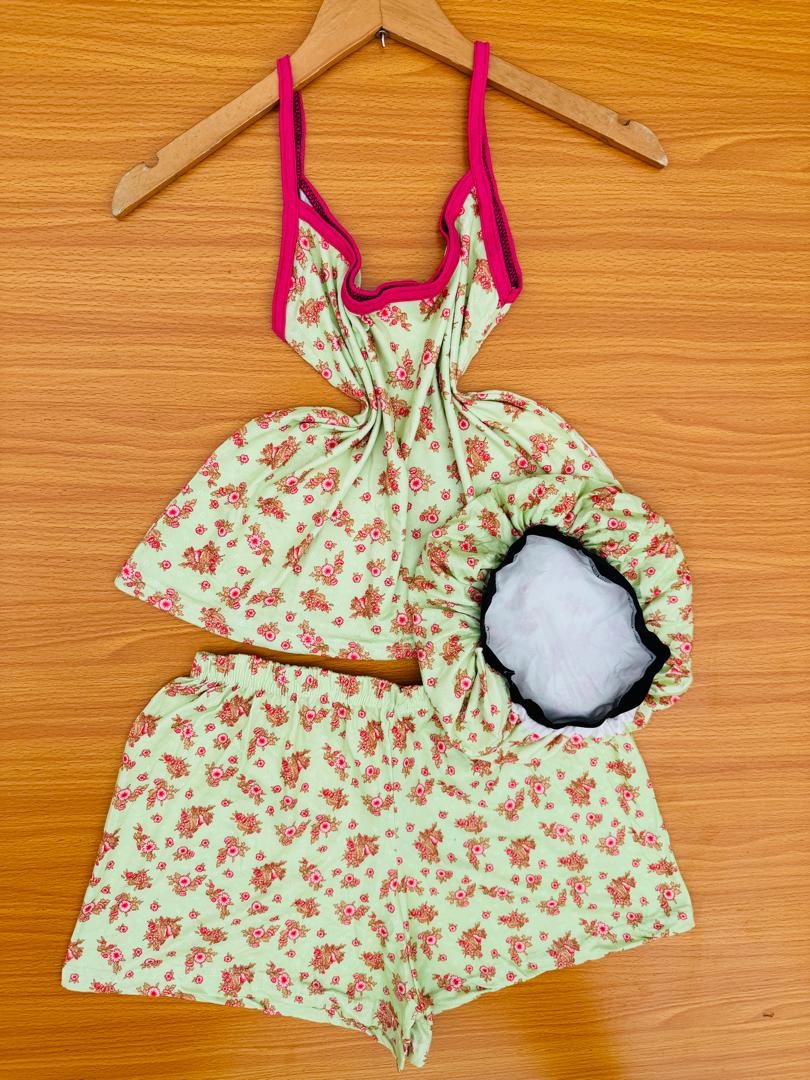 2 in 1 Nightwear with Bonnet.